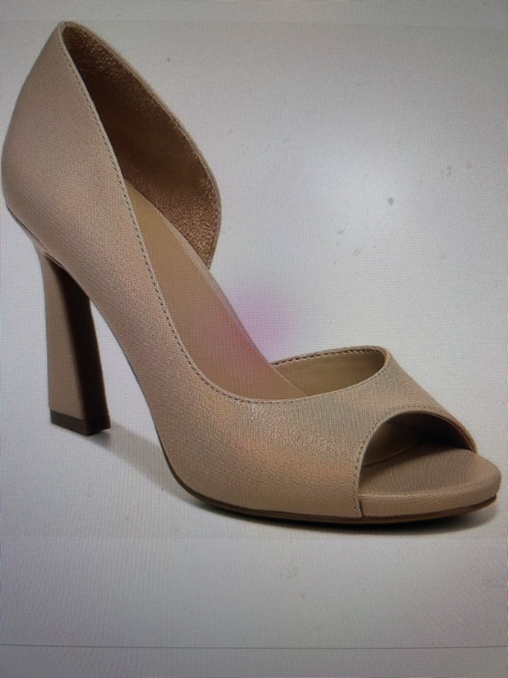 Naturalizer SZ 9 Hardy Nude Peep Toe Heels Closet Staple Career Dressy